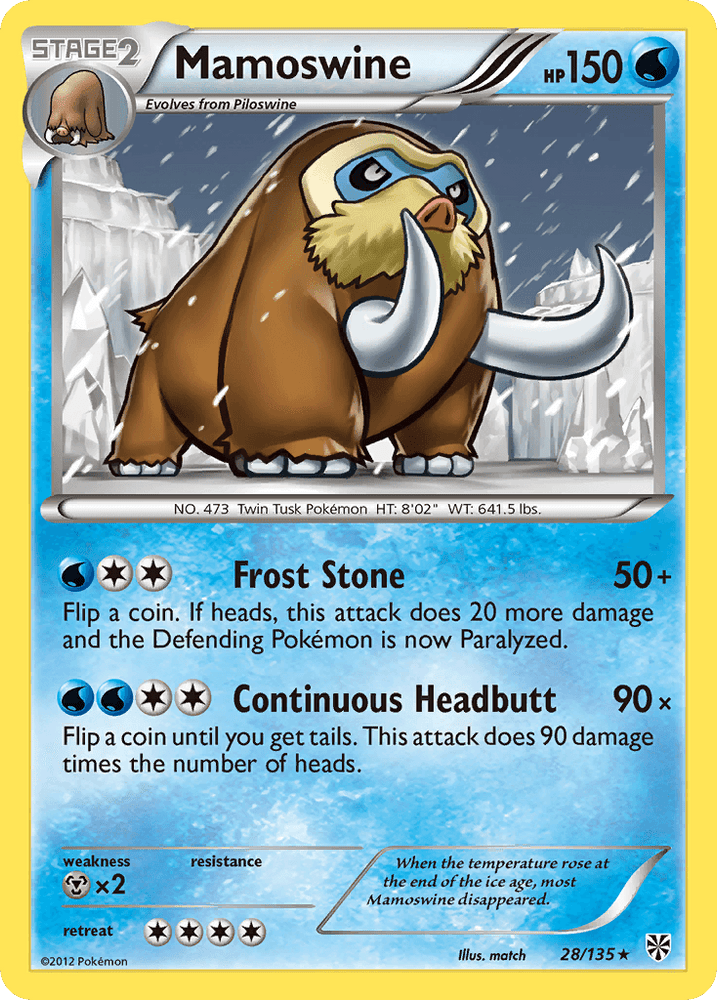 Mamoswine (28/135) [Black & White: Plasma Storm] (Online Only)
