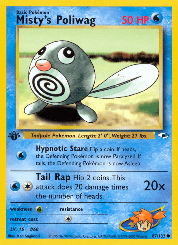 Misty's Poliwag (87/132) [Gym Heroes 1st Edition] (Online Only)
