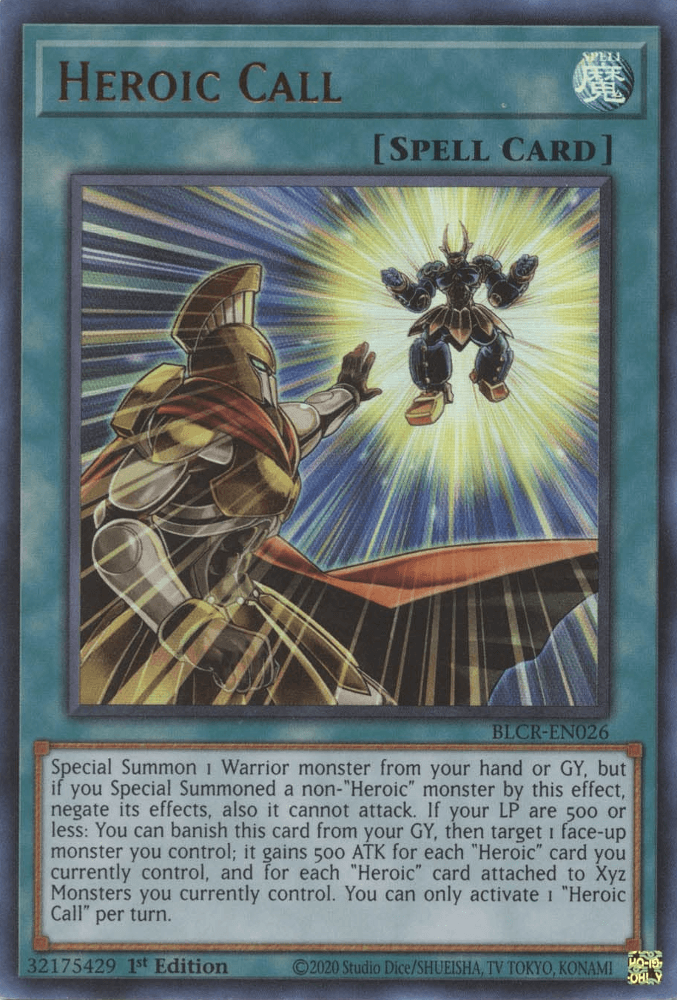 Heroic Call [BLCR-EN026] Ultra Rare (ONLINE ORDER ONLY)