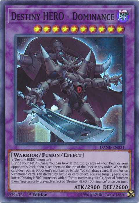 Destiny HERO - Dominance [DANE-EN031] Super Rare (ONLINE ORDER ONLY)