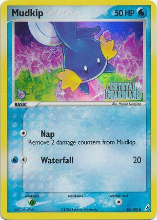 Mudkip (58/100) (Stamped) [EX: Crystal Guardians] (Online Only)