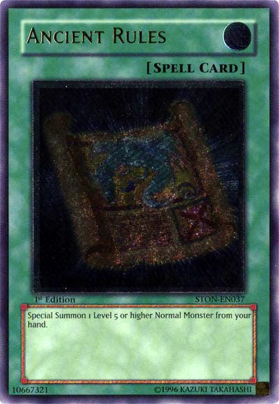 Ancient Rules [STON-EN037] Ultimate Rare (ONLINE ORDER ONLY)