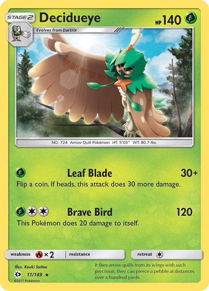 Decidueye (11/149) (Theme Deck Exclusive) [Sun & Moon: Base Set] (Online Only)