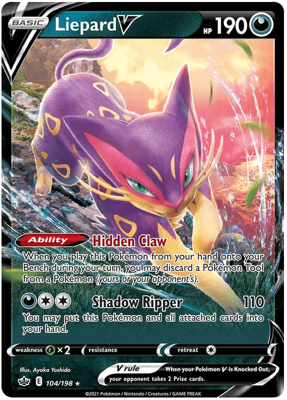 Liepard V (104/198) [Sword & Shield: Chilling Reign] (Online Only)