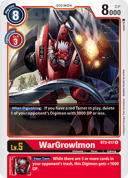 WarGrowlmon [BT2-017] [Release Special Booster Ver.1.0] (ONLINE ORDER ONLY)