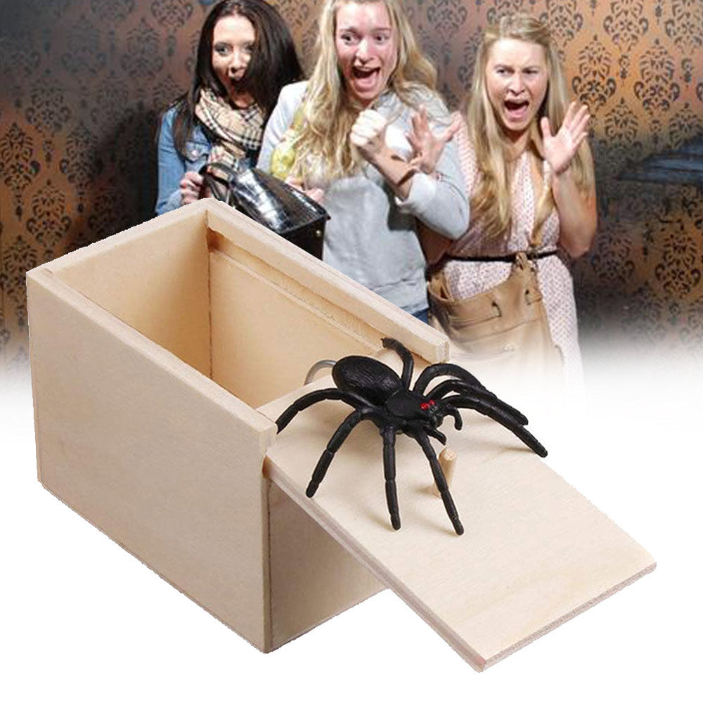 Prank Spider Wooden Scare Box (ONLINE ORDER ONLY)