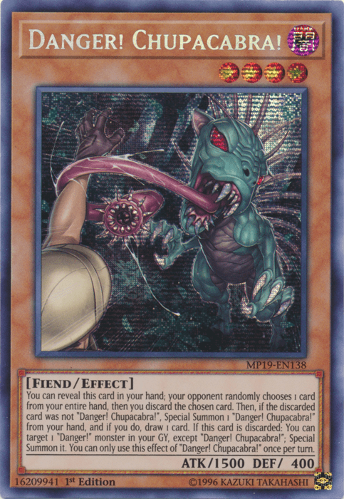 Danger! Chupacabra! [MP19-EN138] Prismatic Secret Rare (ONLINE ORDER ONLY)