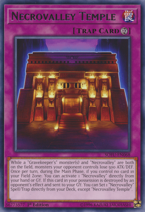 Necrovalley Temple [SOFU-EN068] Rare (ONLINE ORDER ONLY)