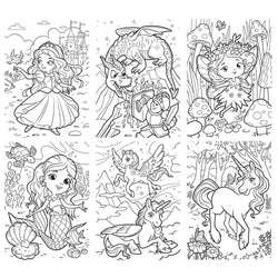 Magic & Make Believe Coloring Puzzles 6-Pack - 48 Piece Puzzles (ONLINE ORDER ONLY)