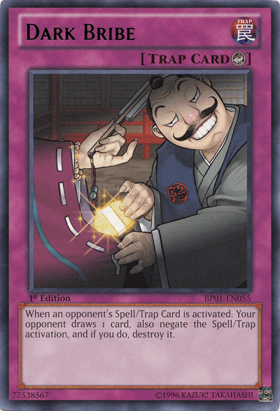 Dark Bribe [BP01-EN055] Rare (ONLINE ORDER ONLY)