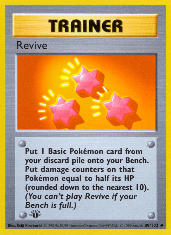 Revive (89/102) (Shadowless) [Base Set 1st Edition] (Online Only)