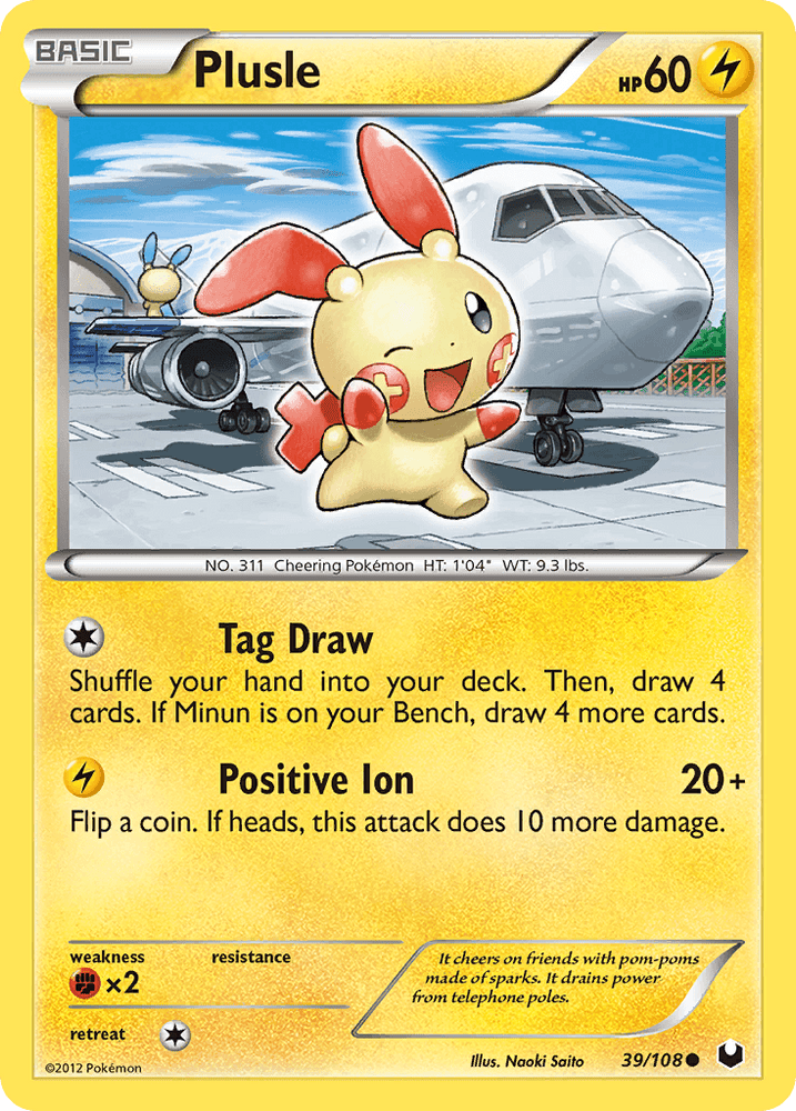 Plusle (39/108) [Black & White: Dark Explorers] (Online Only)
