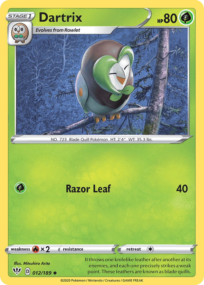 Dartrix (012/189) [Sword & Shield: Darkness Ablaze] (Online Only)