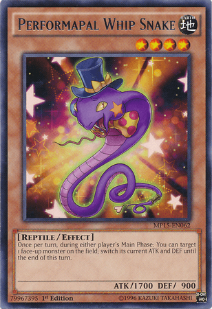 Performapal Whip Snake [MP15-EN062] Rare (ONLINE ORDER ONLY)