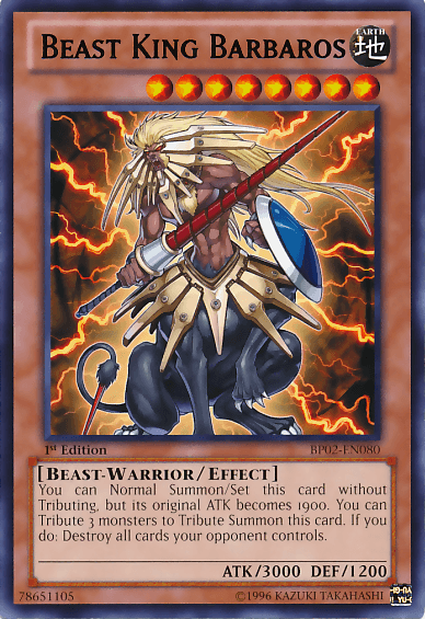 Beast King Barbaros [BP02-EN080] Rare (ONLINE ORDER ONLY)