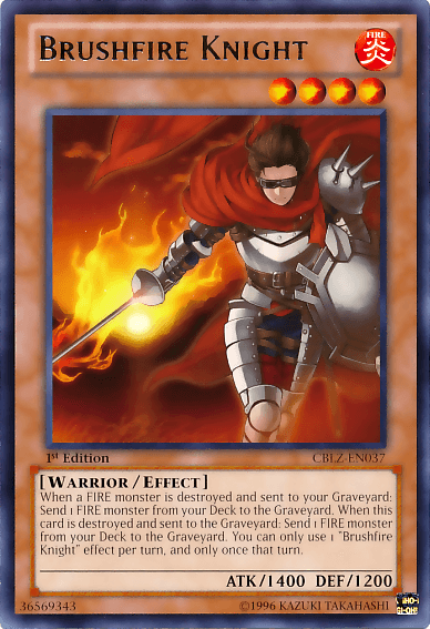Brushfire Knight [CBLZ-EN037] Rare (ONLINE ORDER ONLY)