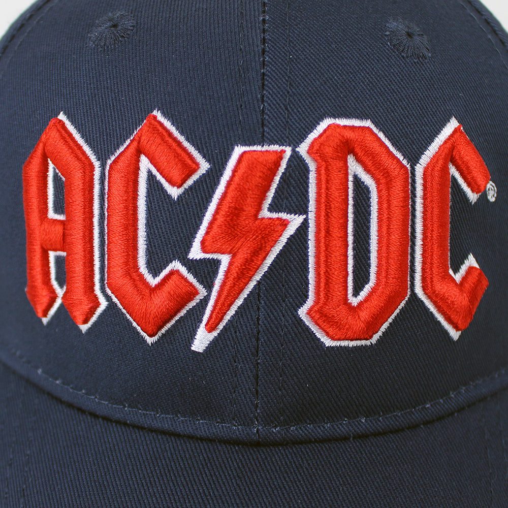 AC/DC Classic Logo Embroidered Snapback Hat (ONLINE ORDER ONLY)