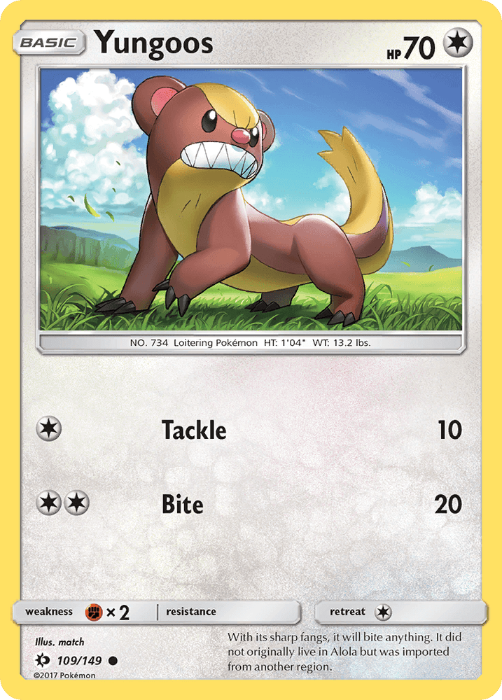 Yungoos (109/149) [Sun & Moon: Base Set] (Online Only)
