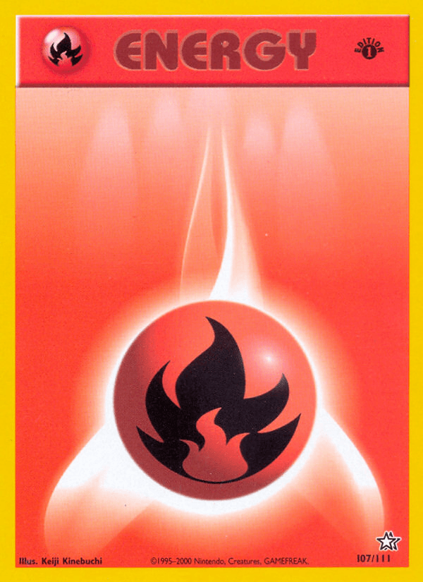 Fire Energy (107/111) [Neo Genesis 1st Edition] (Online Only)
