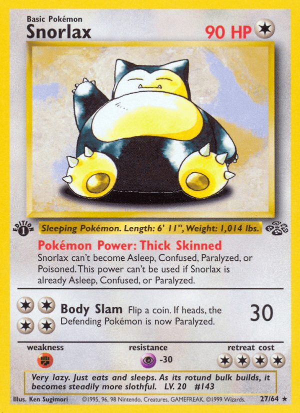 Snorlax (27/64) [Jungle 1st Edition] (Online Only)