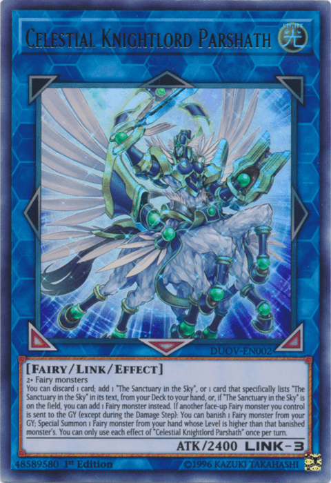 Celestial Knightlord Parshath [DUOV-EN002] Ultra Rare (ONLINE ORDER ONLY)