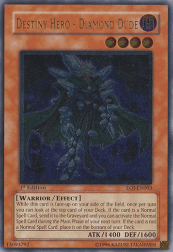 Destiny Hero - Diamond Dude [EOJ-EN003] Ultimate Rare (ONLINE ORDER ONLY)