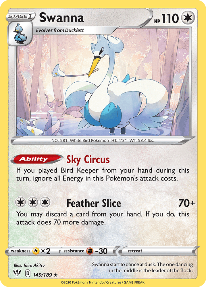 Swanna (149/189) [Sword & Shield: Darkness Ablaze] (Online Only)