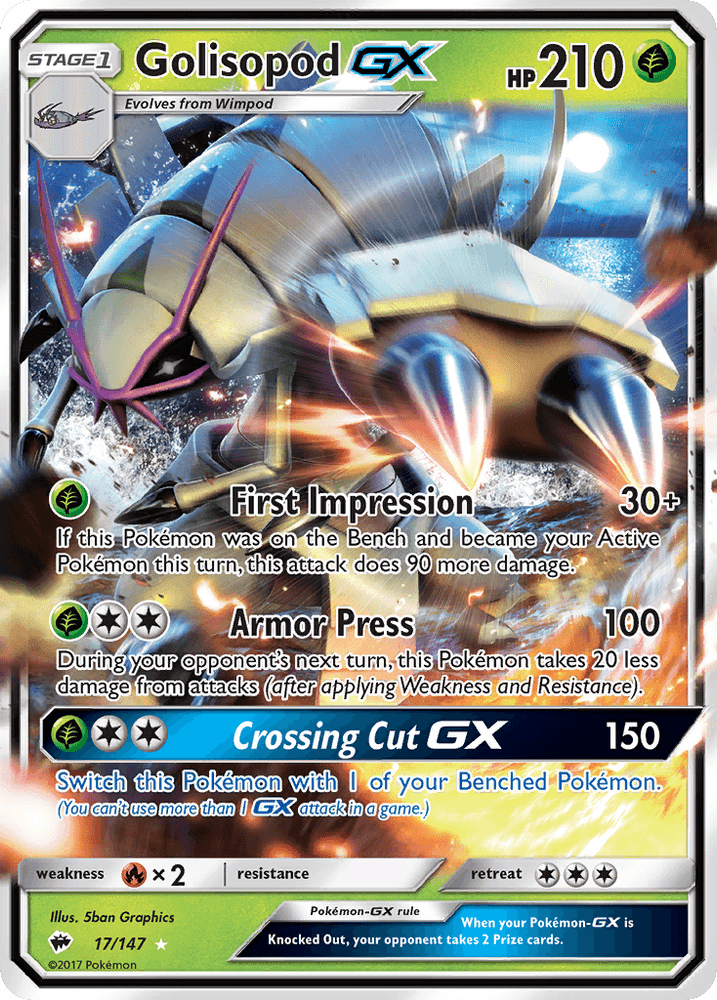 Golisopod GX (17/147) [Sun & Moon: Burning Shadows] (Online Only)