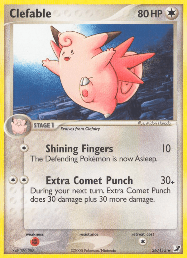 Clefable (36/115) [EX: Unseen Forces] (Online Only)