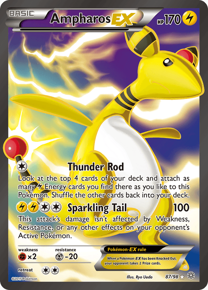 Ampharos EX (87/98) [XY: Ancient Origins] (Online Only)