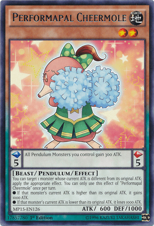 Performapal Cheermole [MP15-EN126] Rare (ONLINE ORDER ONLY)