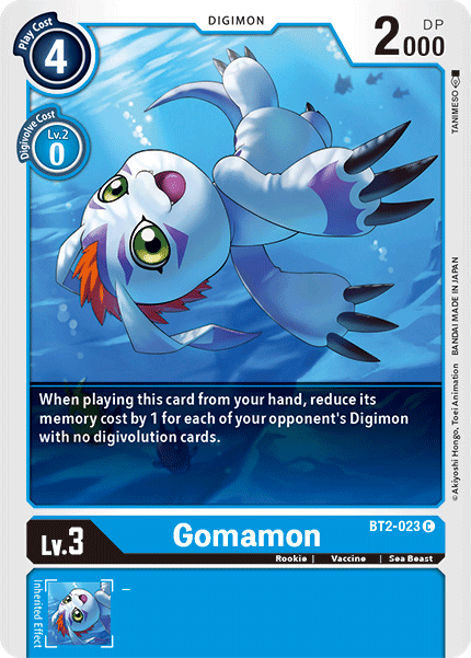 Gomamon [BT2-023] [Release Special Booster Ver.1.5] (ONLINE ORDER ONLY)