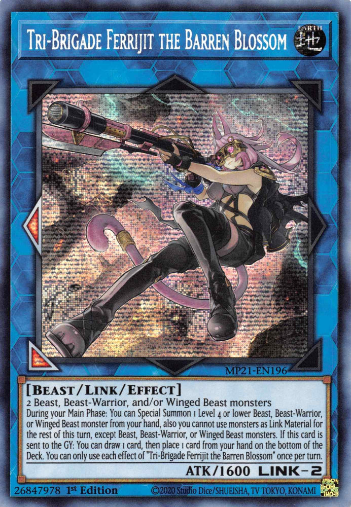 Tri-Brigade Ferrijit the Barren Blossom [MP21-EN196] Prismatic Secret Rare (ONLINE ORDER ONLY)