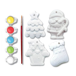 Holiday Ornaments - 4-Pack Plaster Paint Kit (ONLINE ORDER ONLY)