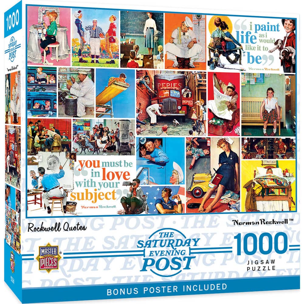 Saturday Evening Post - Rockwell Quotes 1000 Piece Jigsaw Puzzle