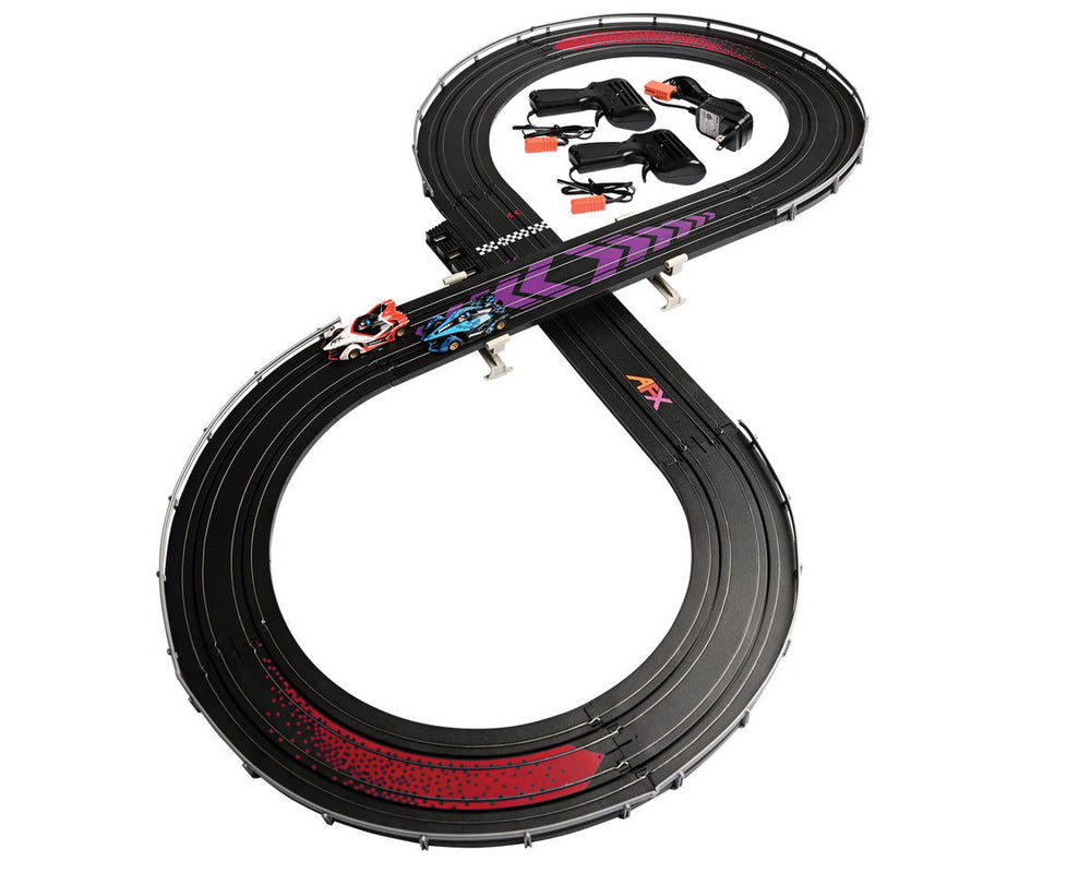 AFX Infinity HO Scale F1 Slot Car Raceway Set with Mega G+ Cars – 22033