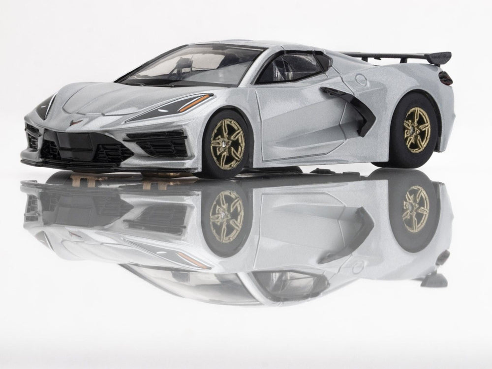 AFX Corvette C8 Ceramic Matrix Metallic Silver HO Scale Slot Car – 22095