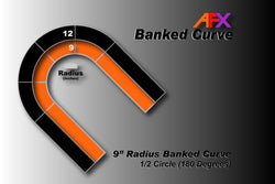 AFX Racing Track BankdCurve 9"R Set 70622 (ONLINE ORDER ONLY)