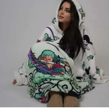 Zoro One Piece Wearable Blanket Hoodie for Kids & Adults | OLM Toys (ONLINE ORDER ONLY)