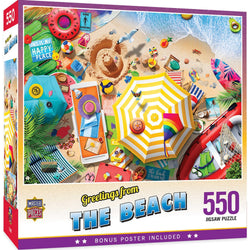 Greetings From The Beach - 550 Piece Jigsaw Puzzle (ONLINE ORDER ONLY)