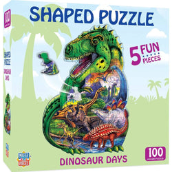 Dinosaur Days - 100 Piece Shaped Jigsaw Puzzle (ONLINE ORDER ONLY)