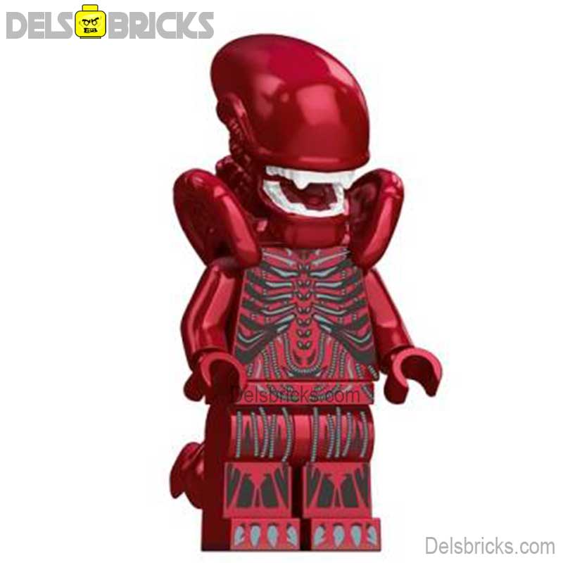 Alien Xenomorph metalic Pink & Red Lego Minifigures custom toys (ONLINE ORDER ONLY)