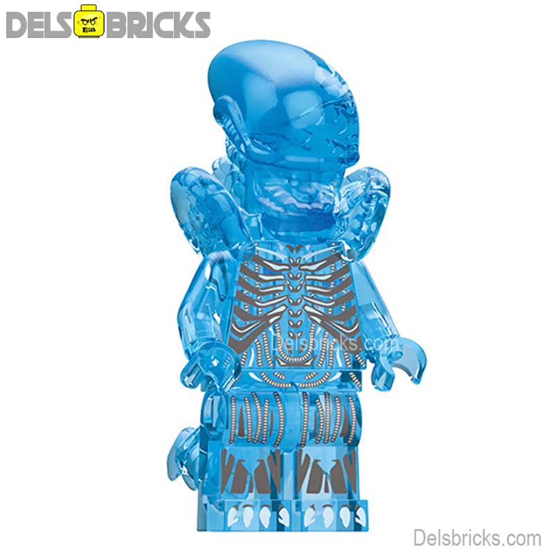 Aliens Xenomorph transparent blue Lego custom Minifigures (ONLINE ORDER ONLY)