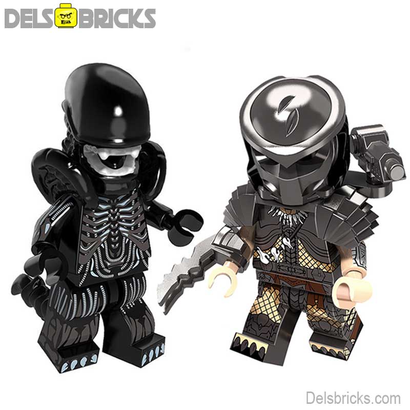 Aliens Vs Predator set of 2 Lego Minifigures (ONLINE ORDER ONLY)