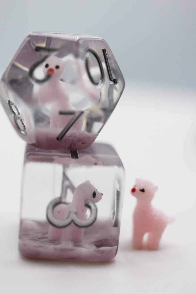 Pink Alpaca RPG Dice Set (ONLINE ORDER ONLY)