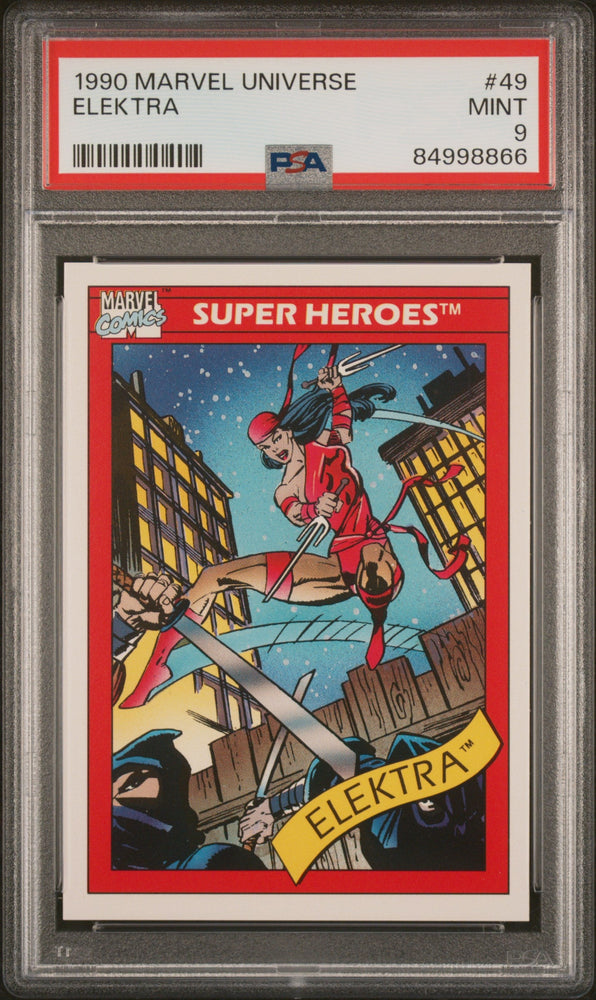 1990 MARVEL UNIVERSE ELEKTRA  #49 - PSA 9 (Online Order Only)