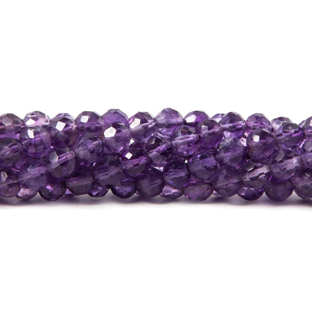 Amethyst Faceted Round 3.5-4mm 14 inch 97 beads (ONLINE ORDER ONLY)