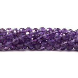 Amethyst Faceted Round 3.5-4mm 14 inch 97 beads (ONLINE ORDER ONLY)