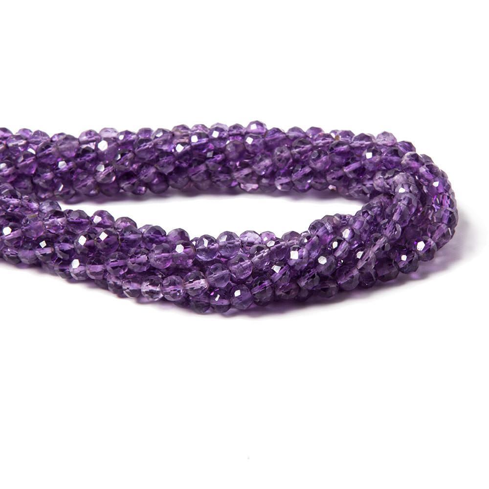 Amethyst Faceted Round 3.5-4mm 14 inch 97 beads (ONLINE ORDER ONLY)