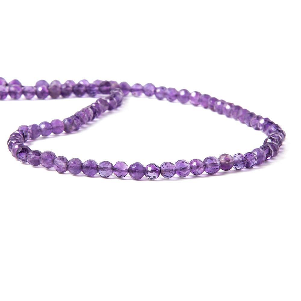 Amethyst Faceted Round 3.5-4mm 14 inch 97 beads (ONLINE ORDER ONLY)